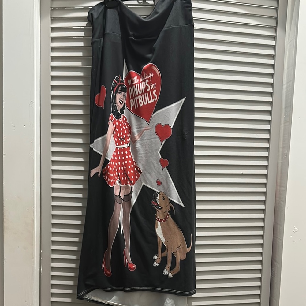 Black Graphic Women's Skirt by Pinups for Pitbulls